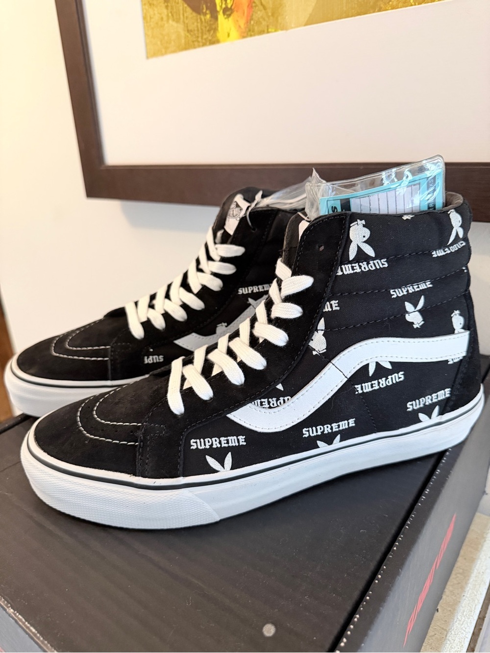 Rare! Supreme x Vans x Playboy Sk8-Hi Reissue Pro “Playboy” in Black Size 10 DS